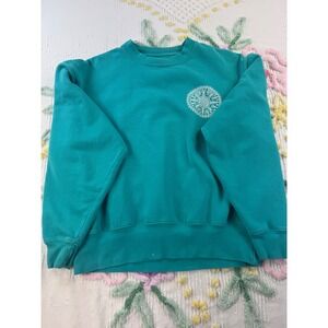 Pacific & Co Pensacola Beach Florida Compass Sweatshirt Teal Small‎